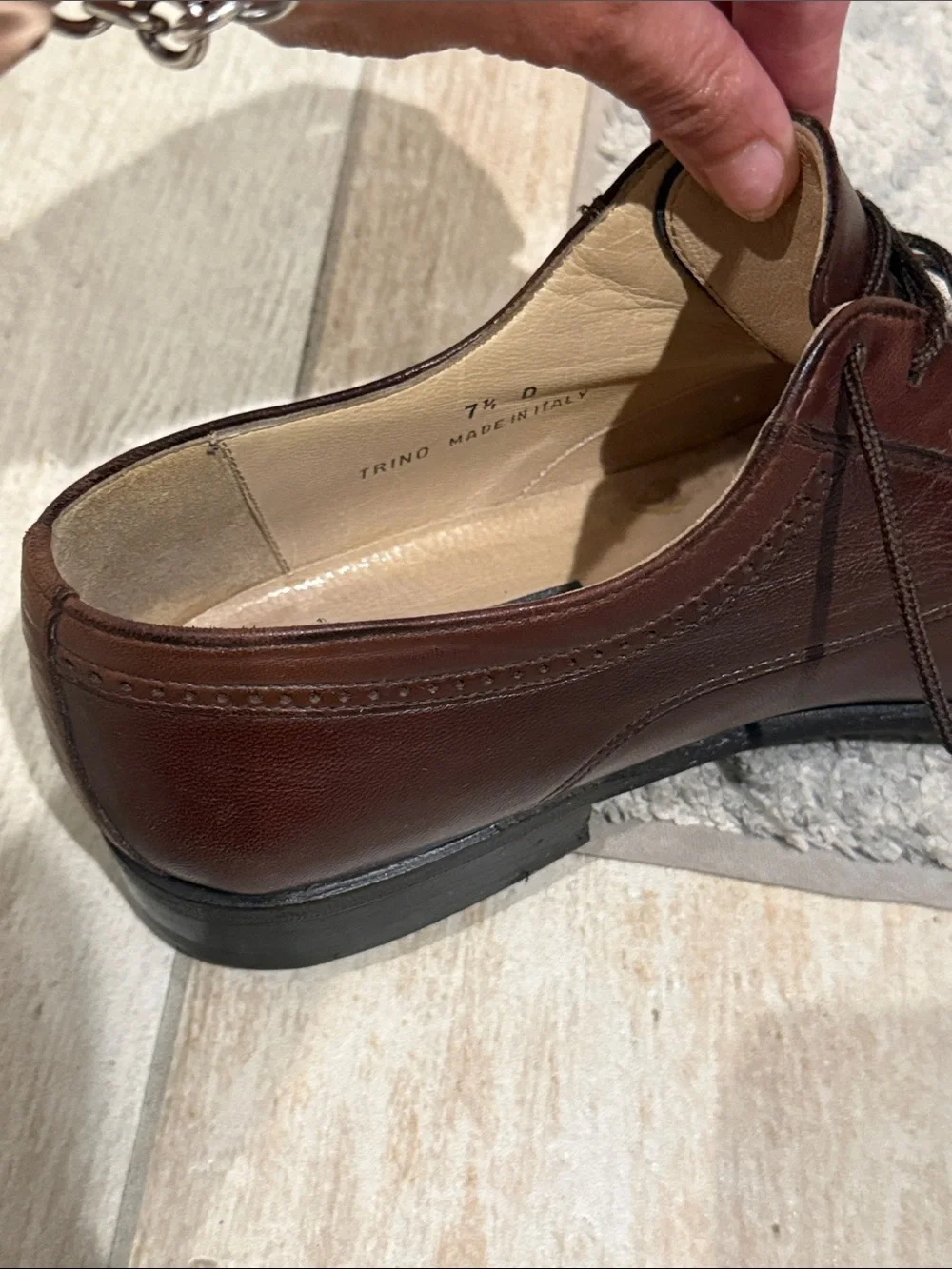 Bally Men's Brown Leather Cap-Toe Oxfords